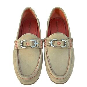 Donald J. Pliner Horsebit Loafers Nubuck Leather Flats